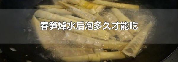 春笋焯水后泡多久才能吃