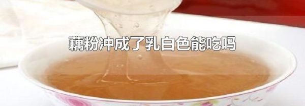 藕粉冲成了乳白色能吃吗