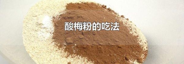 酸梅粉的吃法