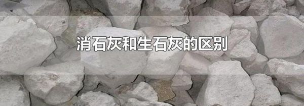 消石灰和生石灰的区别