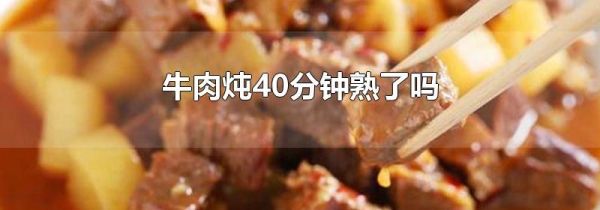 牛肉炖40分钟熟了吗