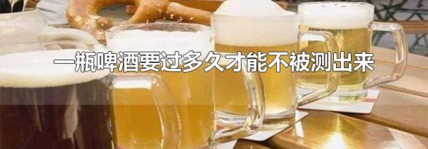一瓶啤酒要过多久才能不被测出来