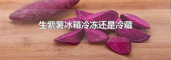 生紫薯冰箱冷冻还是冷藏