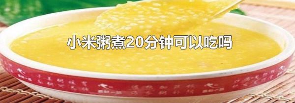 小米粥煮20分钟可以吃吗
