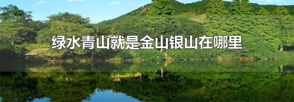 绿水青山就是金山银山在哪里提出的