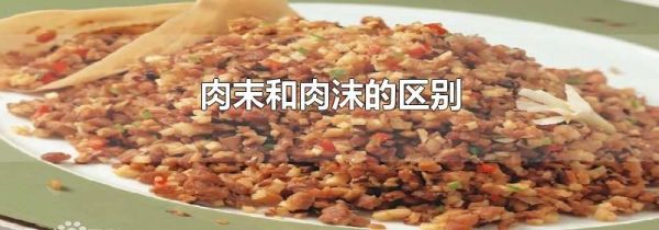 肉末和肉沫的区别