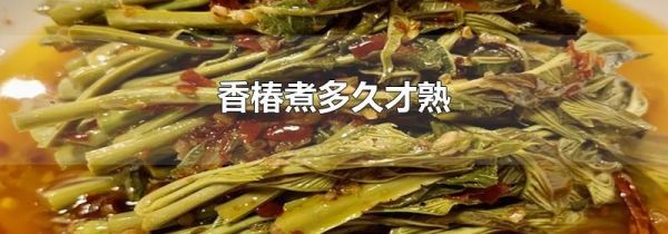 香椿煮多久才熟