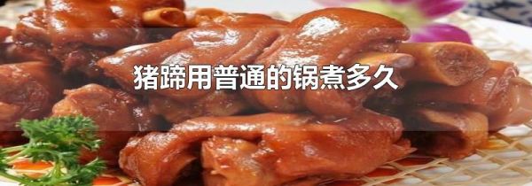 猪蹄用普通的锅煮多久