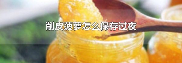削皮菠萝怎么保存过夜