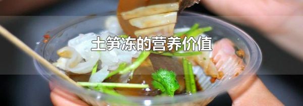 土笋冻的营养价值