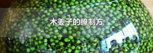 木姜子的腌制方法