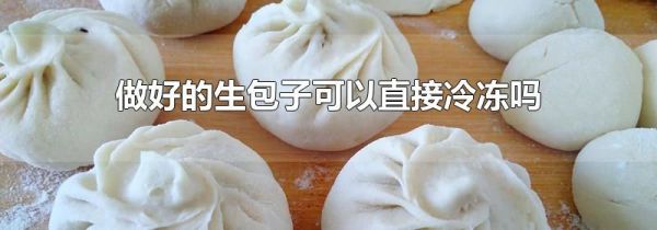 做好的生包子可以直接冷冻吗