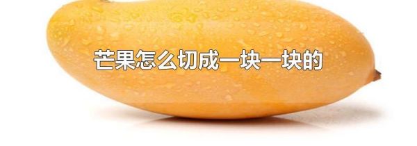 芒果怎么切成一块一块的