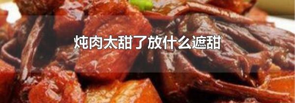 炖肉太甜了放什么遮甜