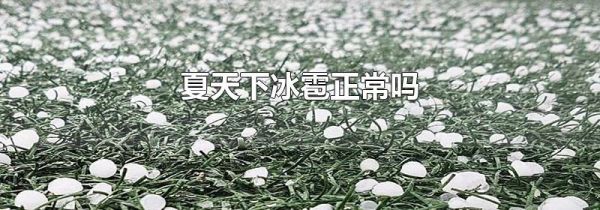 夏天下冰雹正常吗
