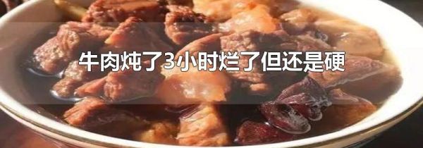 牛肉炖了3小时烂了但还是硬