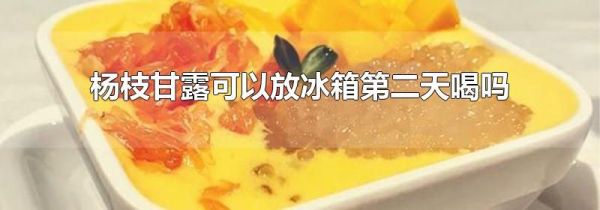 杨枝甘露可以放冰箱第二天喝吗