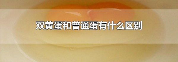 双黄蛋和普通蛋有什么区别