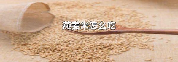 燕麦米怎么吃