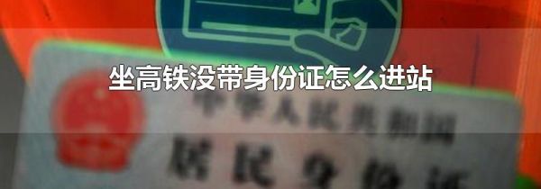 坐高铁没带身份证怎么进站