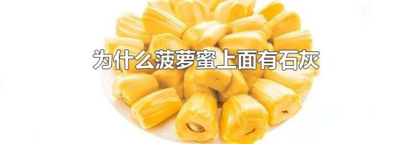为什么菠萝蜜上面有石灰