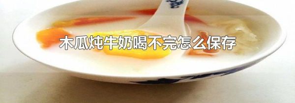木瓜炖牛奶喝不完怎么保存