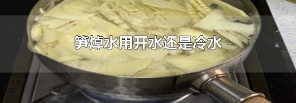 笋焯水用开水还是冷水