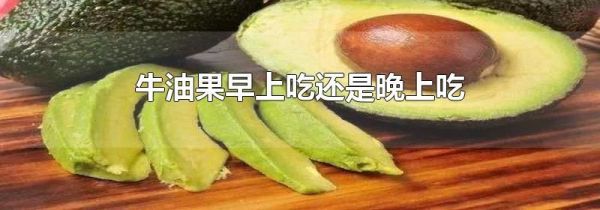 牛油果早上吃还是晚上吃