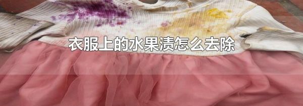 衣服上的水果渍怎么去除