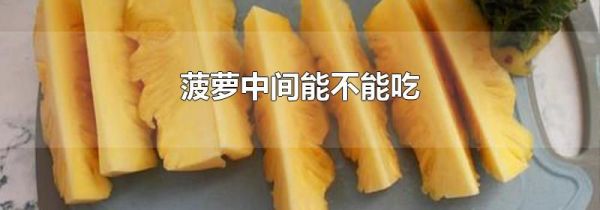 菠萝中间能不能吃