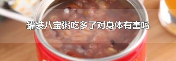罐装八宝粥吃多了对身体有害吗