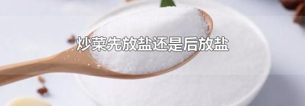 炒菜先放盐还是后放盐