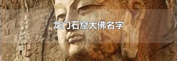 龙门石窟大佛名字