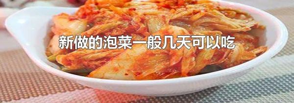 新做的泡菜一般几天可以吃
