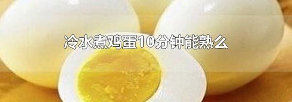 冷水煮鸡蛋10分钟能熟么