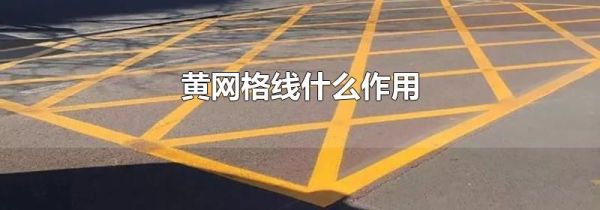 黄网格线什么作用