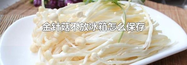 金针菇不放冰箱怎么保存