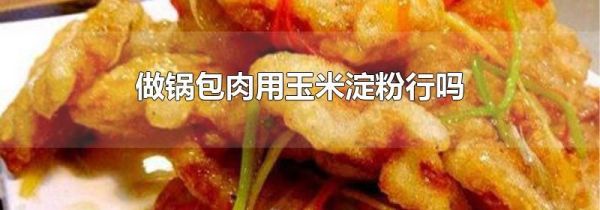 做锅包肉用玉米淀粉行吗