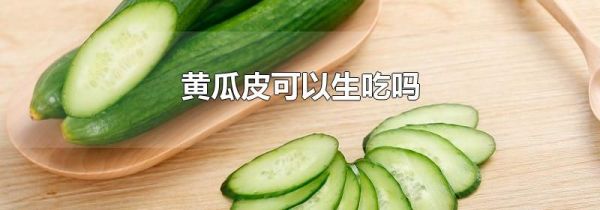 黄瓜皮可以生吃吗