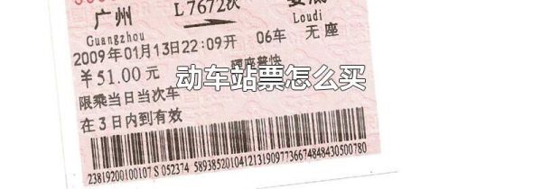 动车站票怎么买