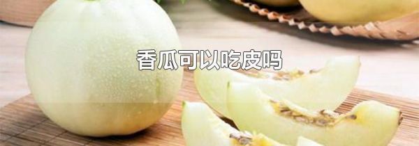 香瓜可以吃皮吗