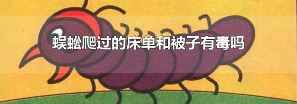 蜈蚣爬过的床单和被子有毒吗