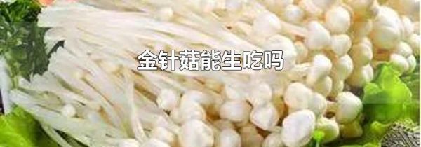 金针菇能生吃吗