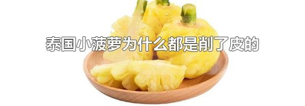 泰国小菠萝为什么都是削了皮的