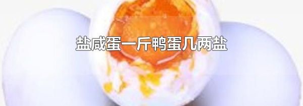 盐咸蛋一斤鸭蛋几两盐