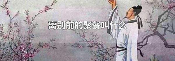 离别前的聚餐叫什么