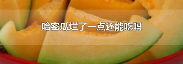 哈密瓜烂了一点还能吃吗