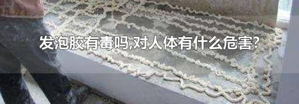 发泡胶有毒吗,对人体有什么危害?