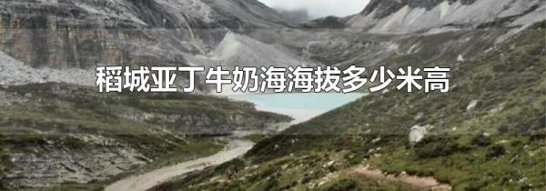 稻城亚丁牛奶海海拔多少米高