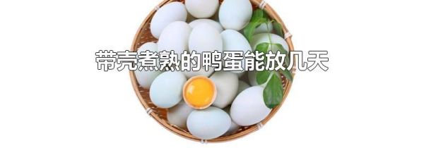 带壳煮熟的鸭蛋能放几天